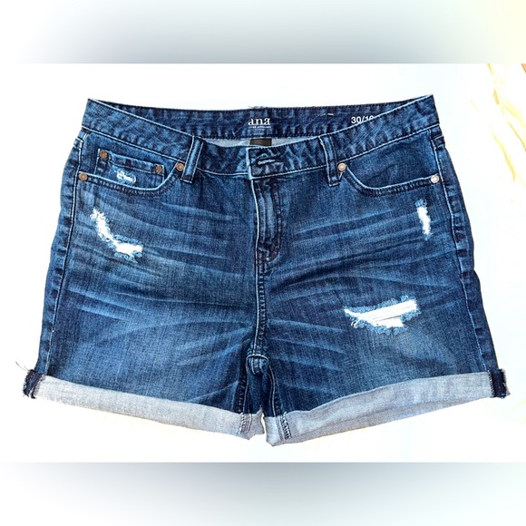 a.n.a Distressed Denim Shorts - Picture 1 of 3